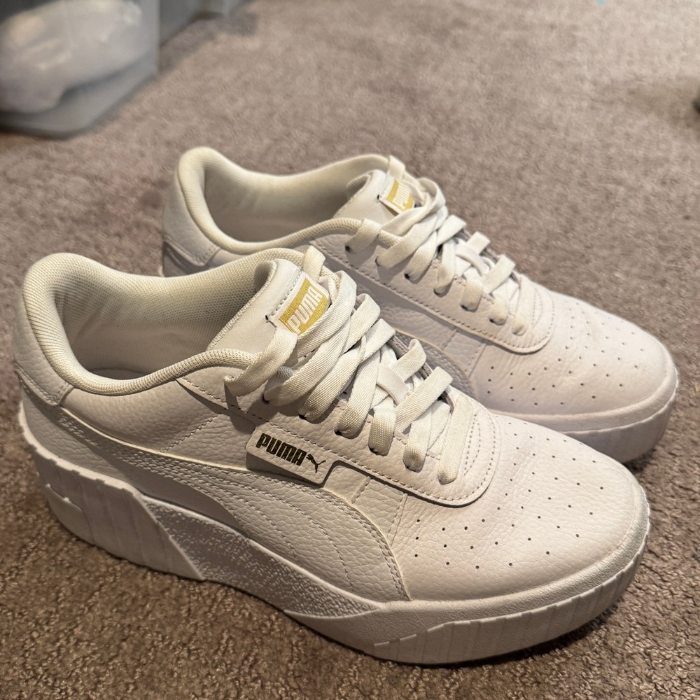 PUMA | Cali Wedge Platform Sneaker | White | Size 8